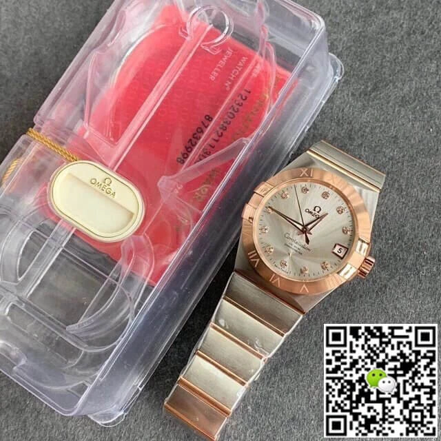 Omega Constellation 123.20.38.21.52.001 VS Factory 1:1 Best Edition Replica Watch Diamond-Set Bezel